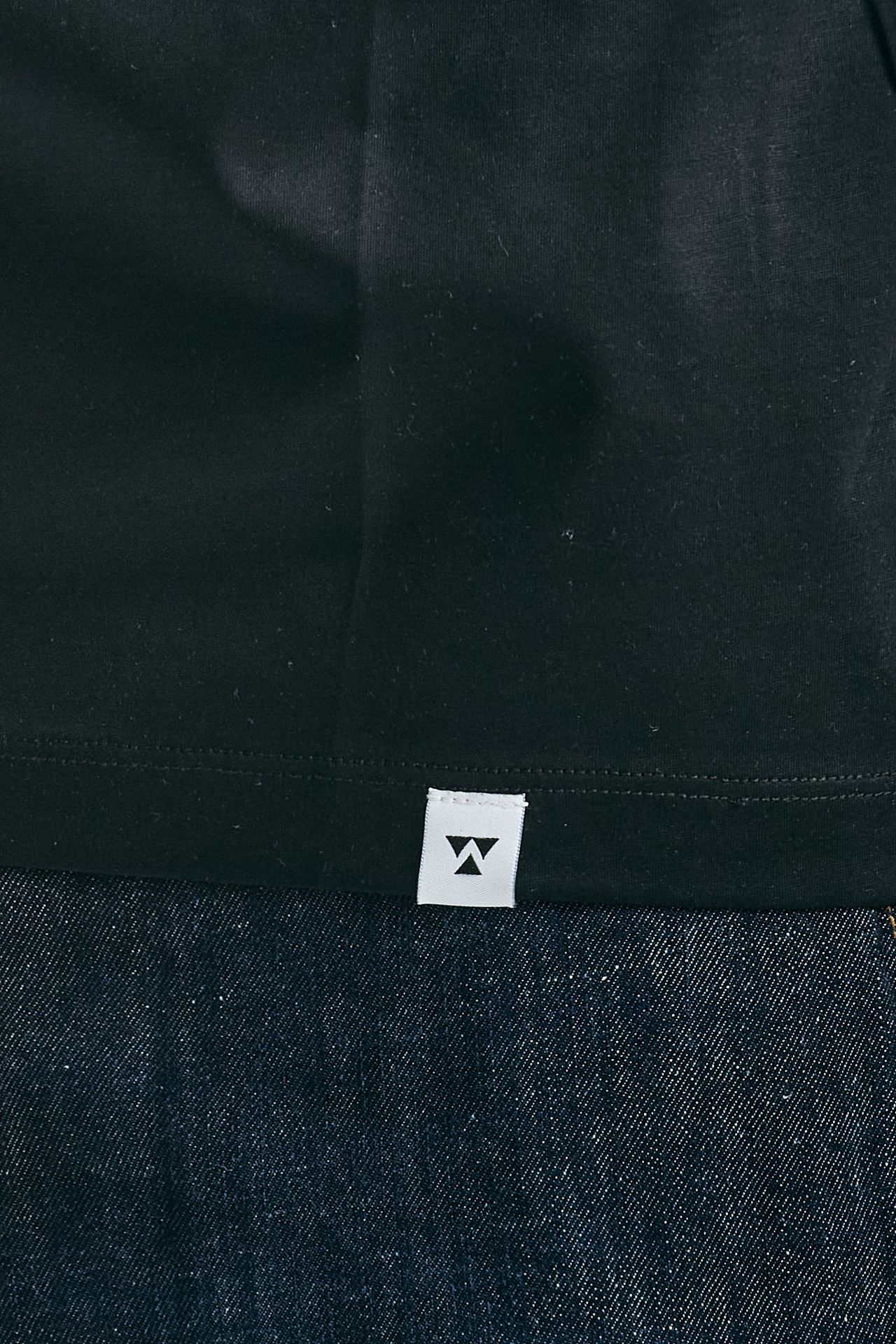 T-shirt in cotone e modale nero uomo Woc - 5