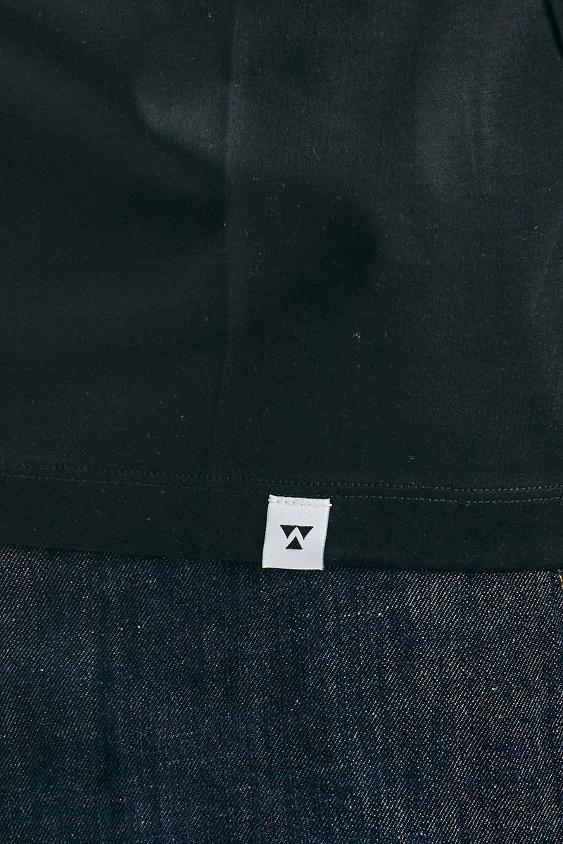 T-shirt in cotone e modale nero uomo Woc - 5