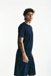 T-shirt in cotone e modale blu uomo Woc - 3