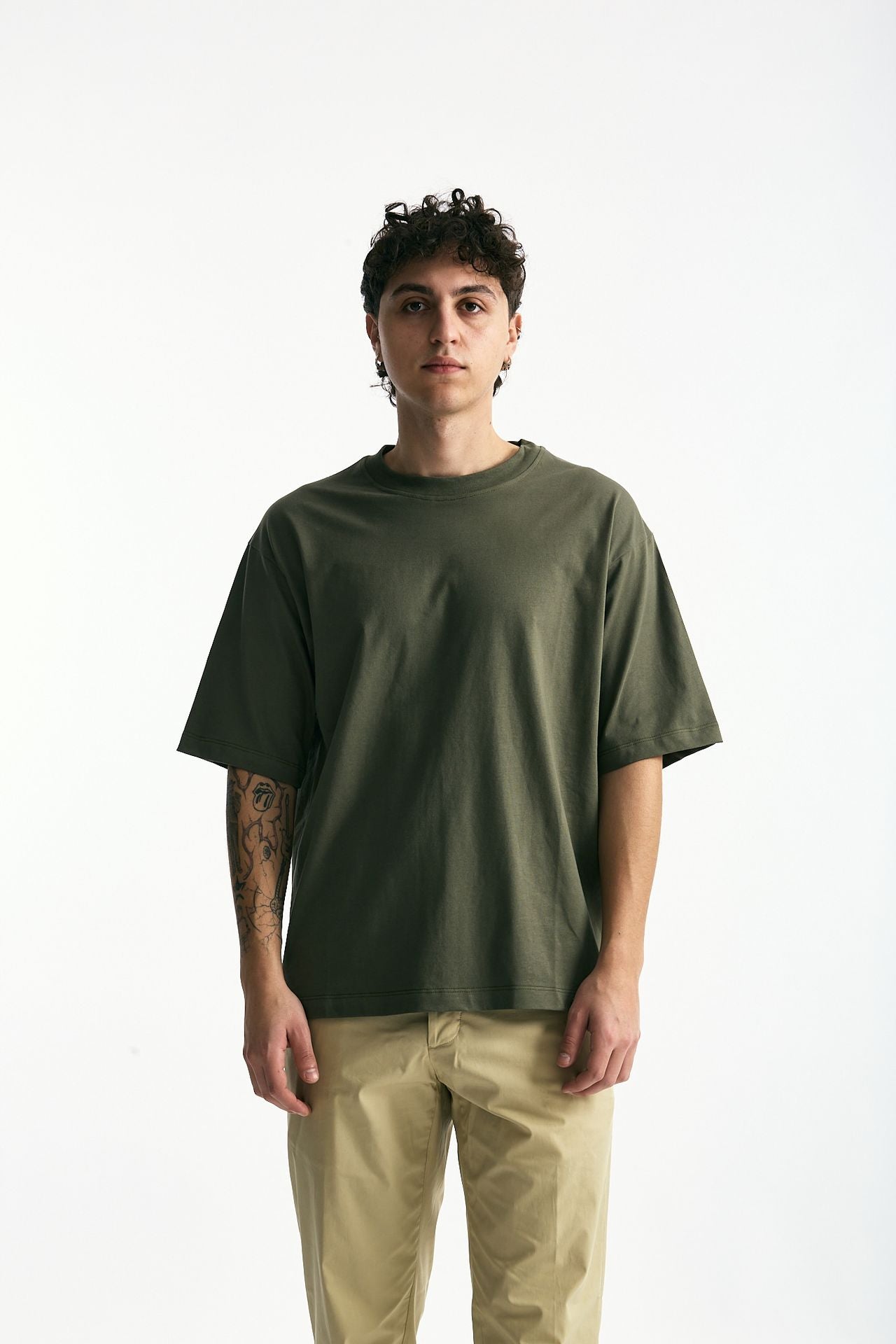 T-shirt in cotone verde uomo Woc - 1