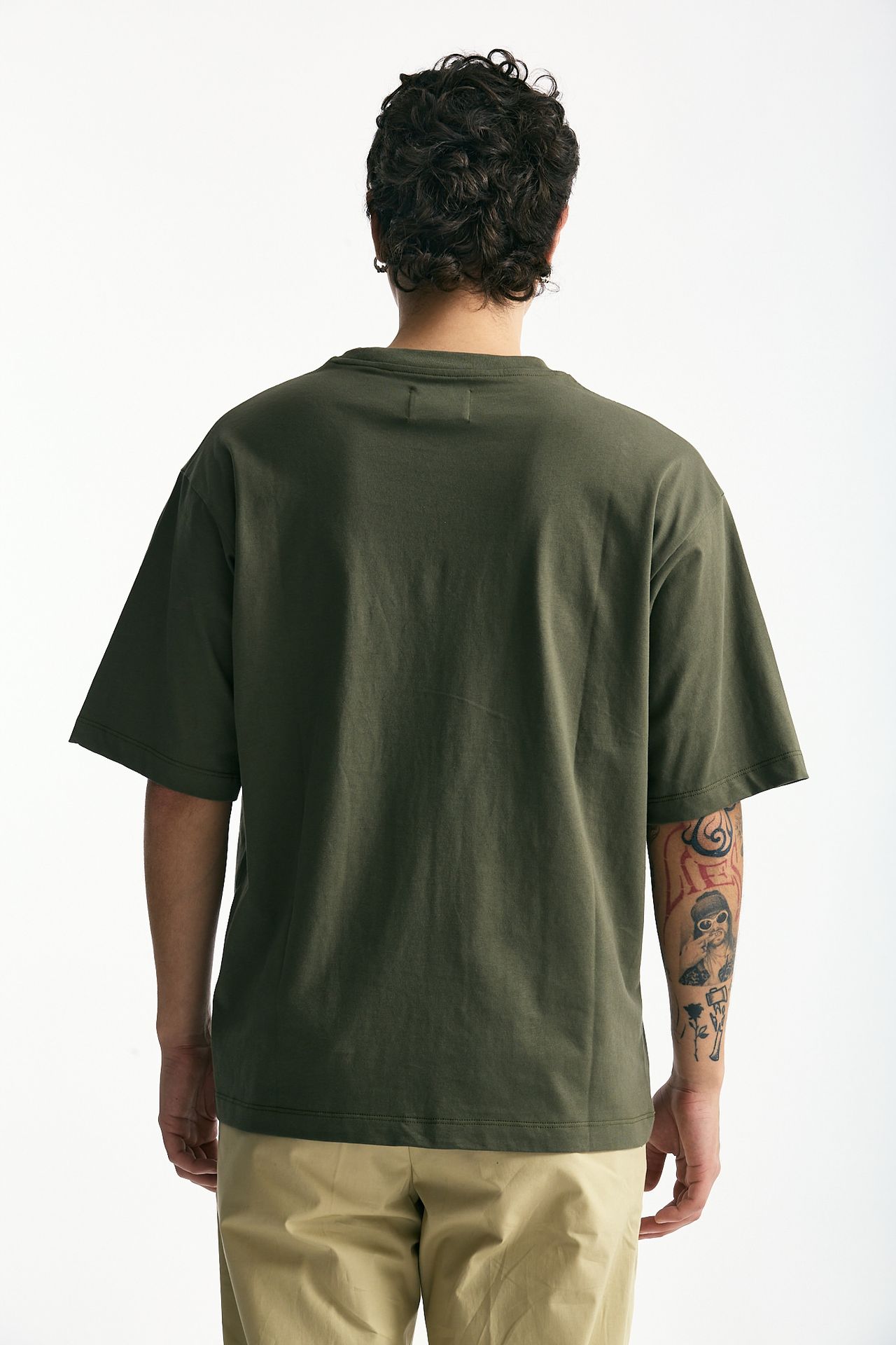 T-shirt in cotone verde uomo Woc - 3