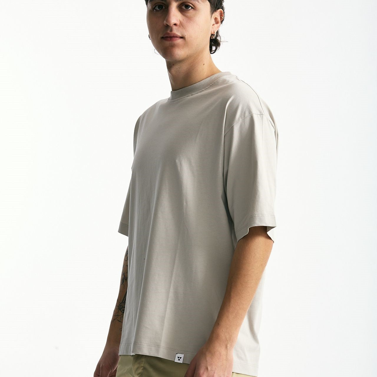 T-shirt in cotone grigio perla uomo Woc - 7