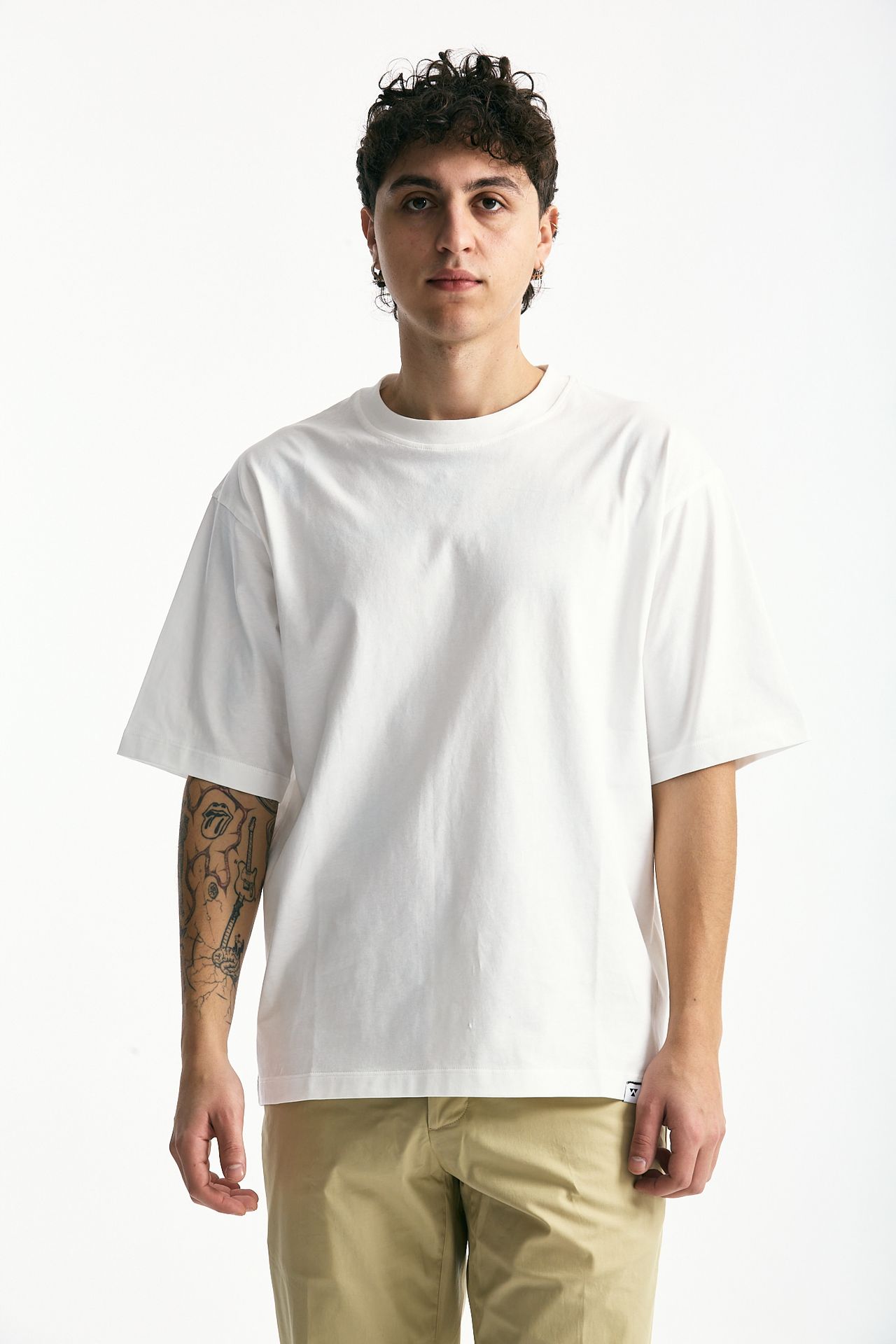 T-shirt in cotone bianco uomo Woc - 1