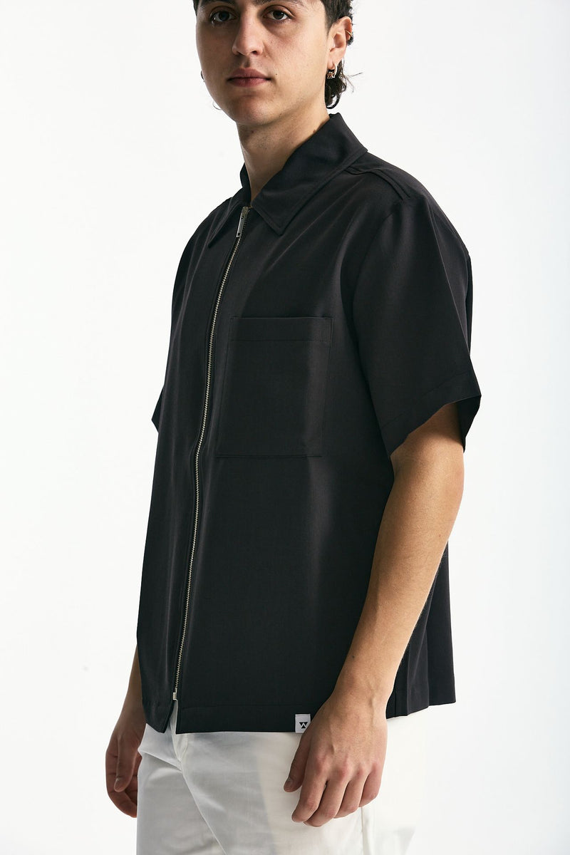 Camicia mezza manica marrone uomo Woc - 4