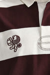 Polo in cotone Rigato bianco e bordeaux uomo Woc - 5