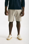 Bermuda felpa in cotone beige uomo Woc - 2