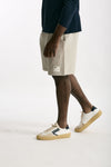 Bermuda felpa in cotone beige uomo Woc - 1