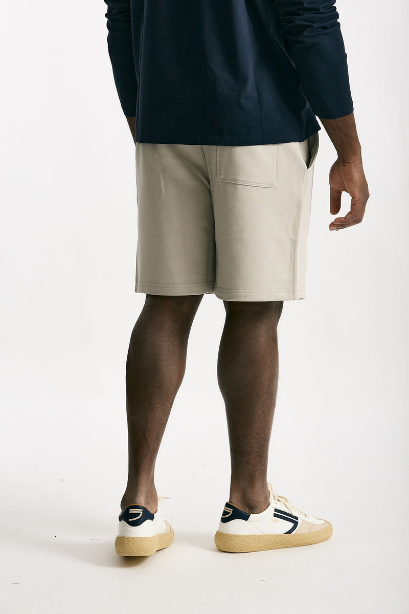 Bermuda felpa in cotone beige uomo Woc - 3
