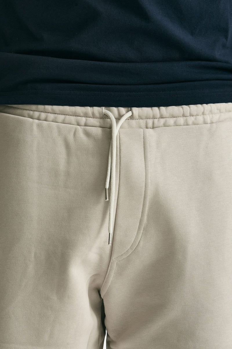 Bermuda felpa in cotone beige uomo Woc - 5