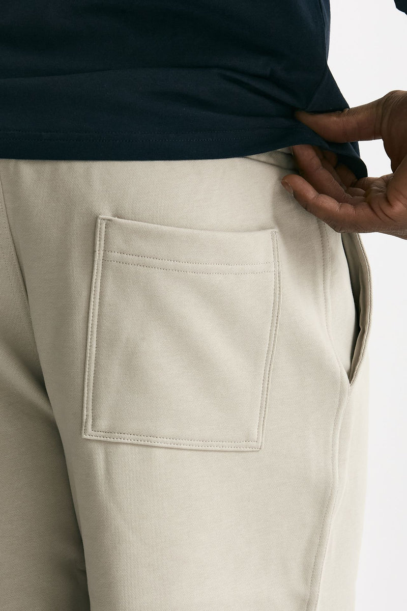 Bermuda felpa in cotone beige uomo Woc - 8