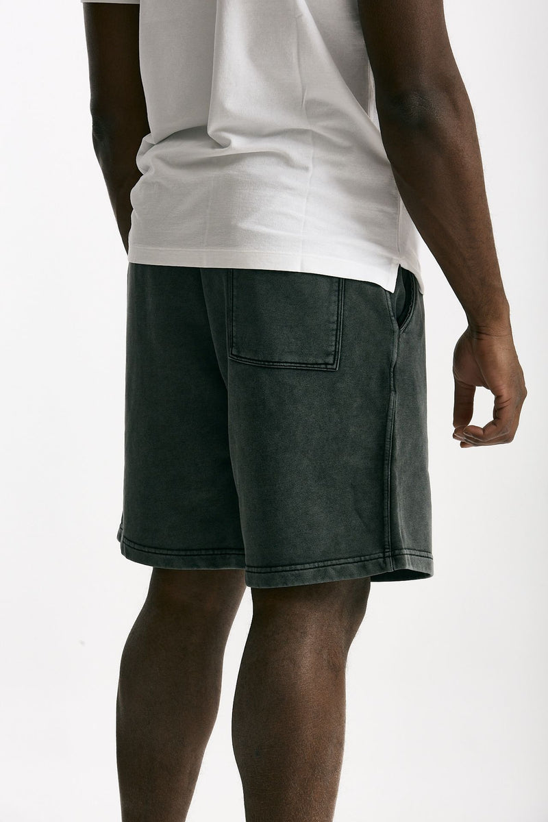 Bermuda felpa in cotone grigio uomo Woc - 3