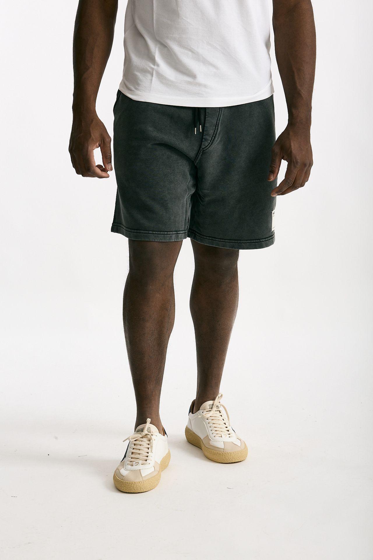 Bermuda felpa in cotone grigio uomo Woc - 2