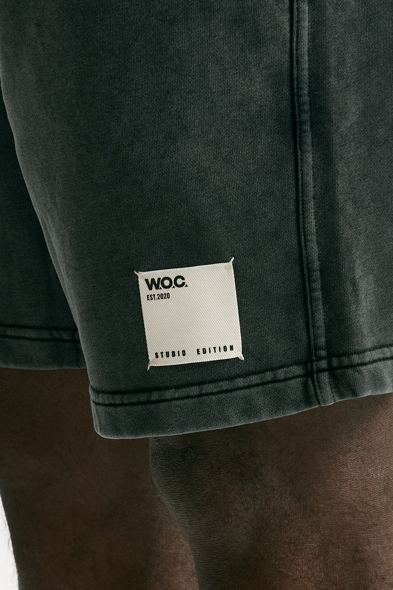 Bermuda felpa in cotone grigio uomo Woc - 7