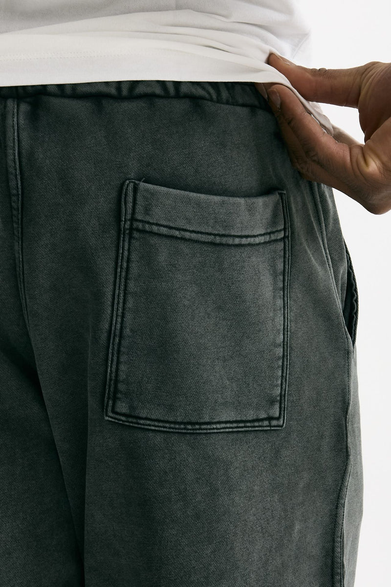Bermuda felpa in cotone grigio uomo Woc - 8