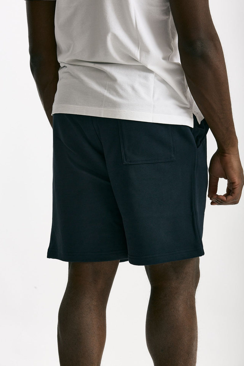 Bermuda felpa in cotone blu uomo Woc - 3