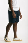 Bermuda felpa in cotone blu uomo Woc - 4