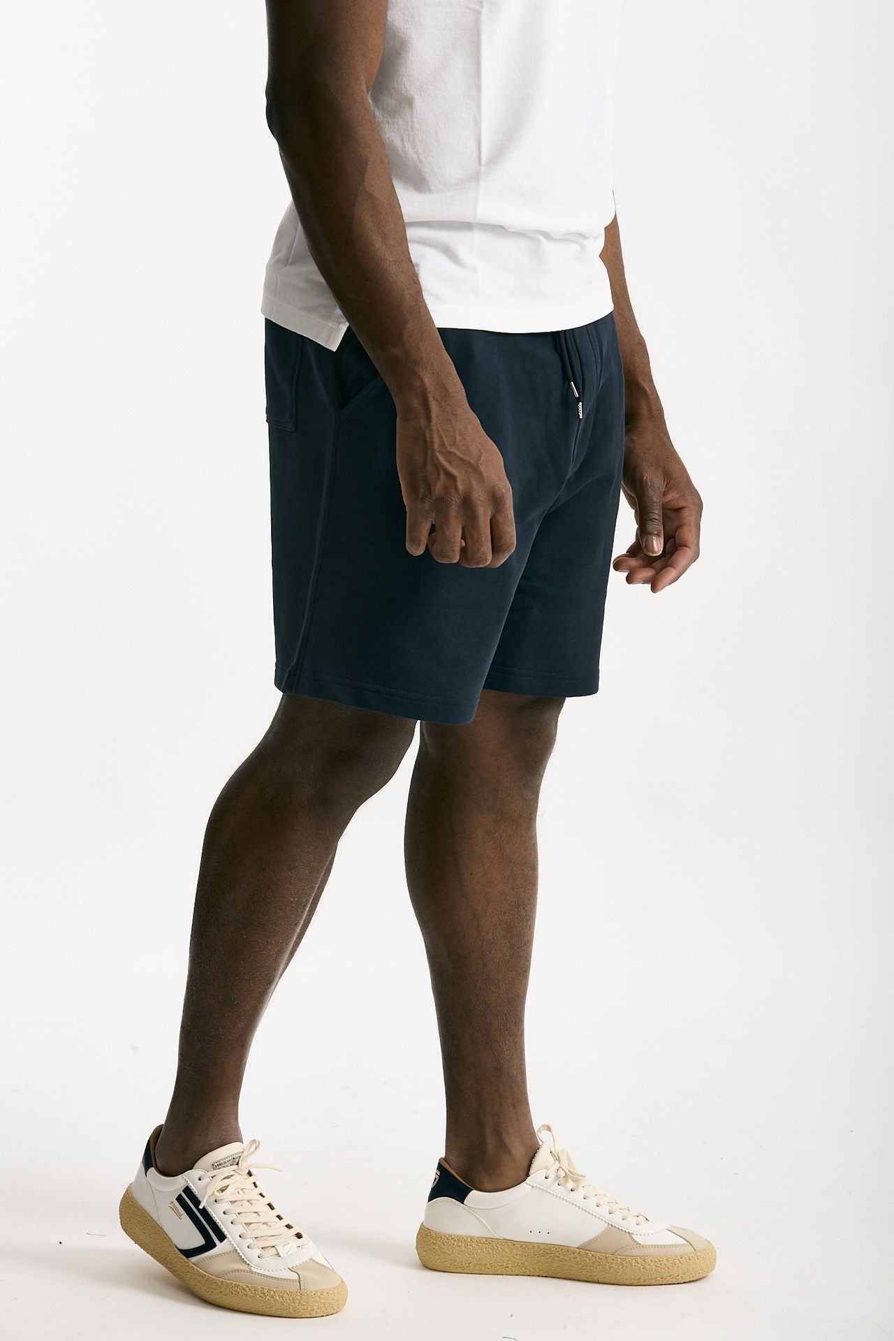 Bermuda felpa in cotone blu uomo Woc - 4