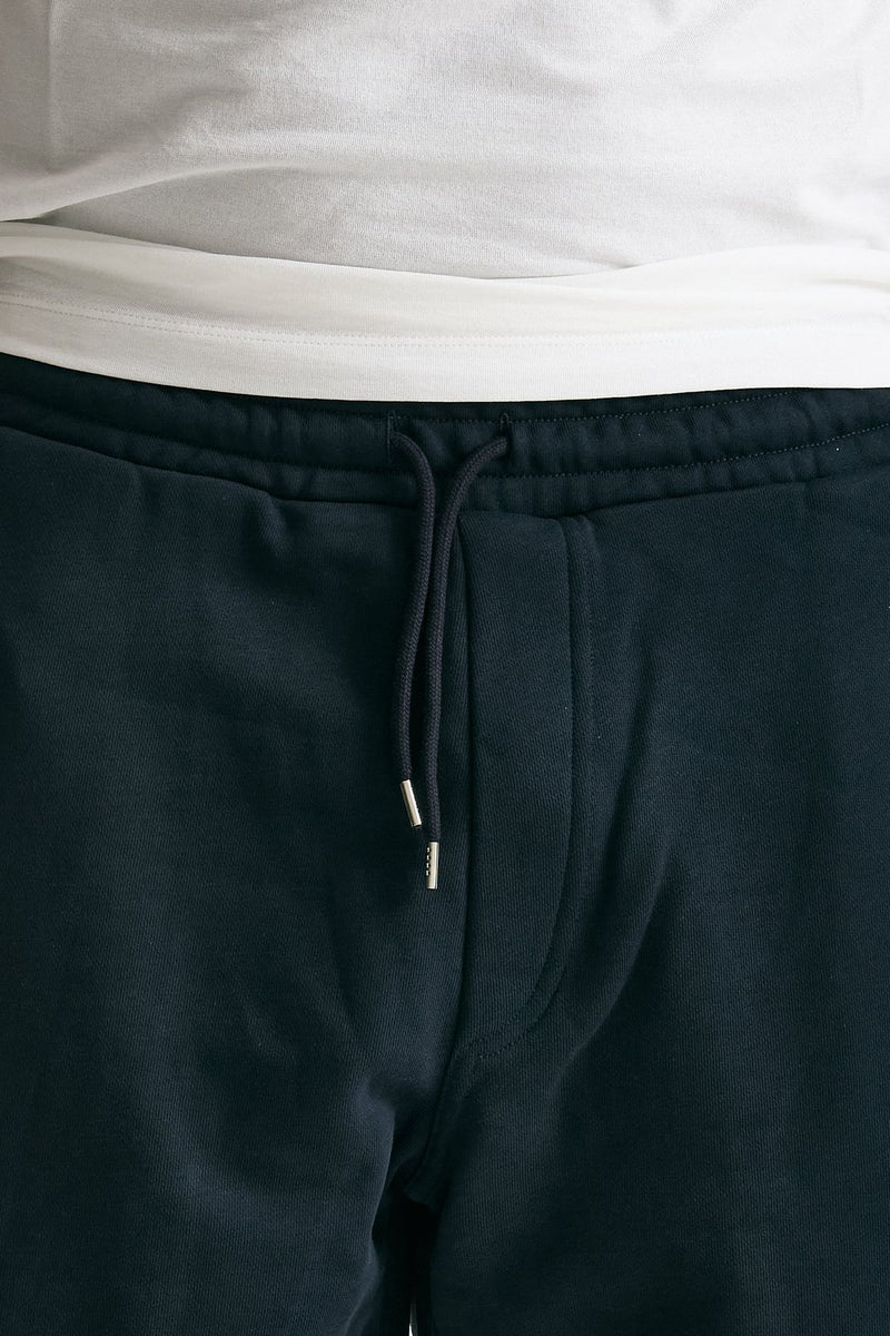 Bermuda felpa in cotone blu uomo Woc - 5