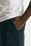 Bermuda felpa in cotone blu uomo Woc - 6