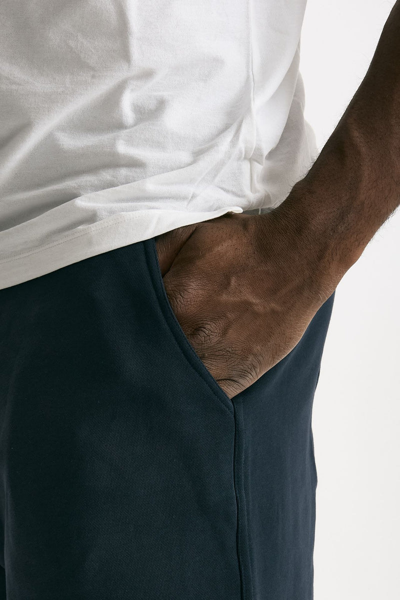 Bermuda felpa in cotone blu uomo Woc - 6