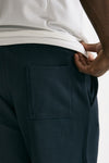 Bermuda felpa in cotone blu uomo Woc - 8