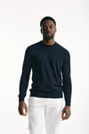 Maglia girocollo in cotone blu uomo Zanone - 2