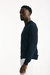 Maglia girocollo in cotone blu uomo Zanone - 1