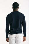 Maglia girocollo in cotone blu uomo Zanone - 3