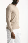 Maglia girocollo in cotone beige uomo Zanone - 4