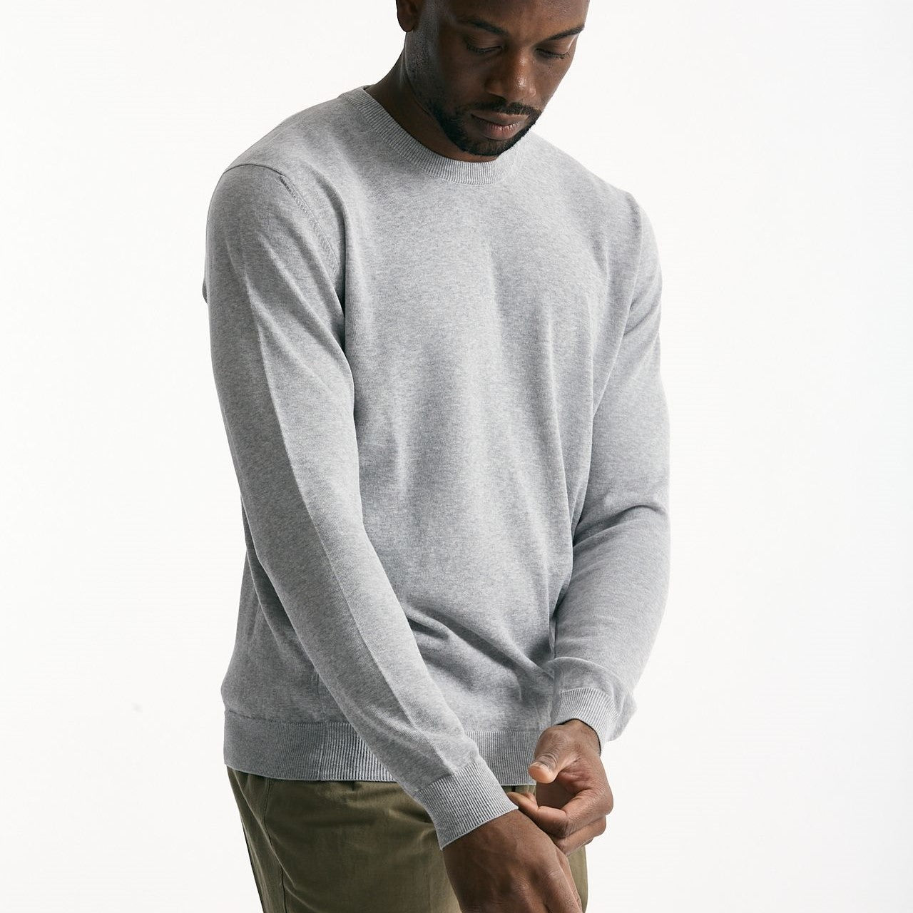 Maglia girocollo in cotone grigio uomo Zanone - 6