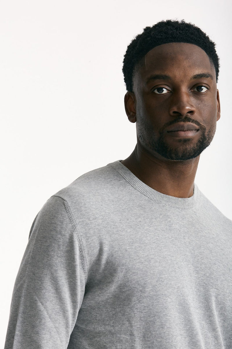 Maglia girocollo in cotone grigio uomo Zanone - 5