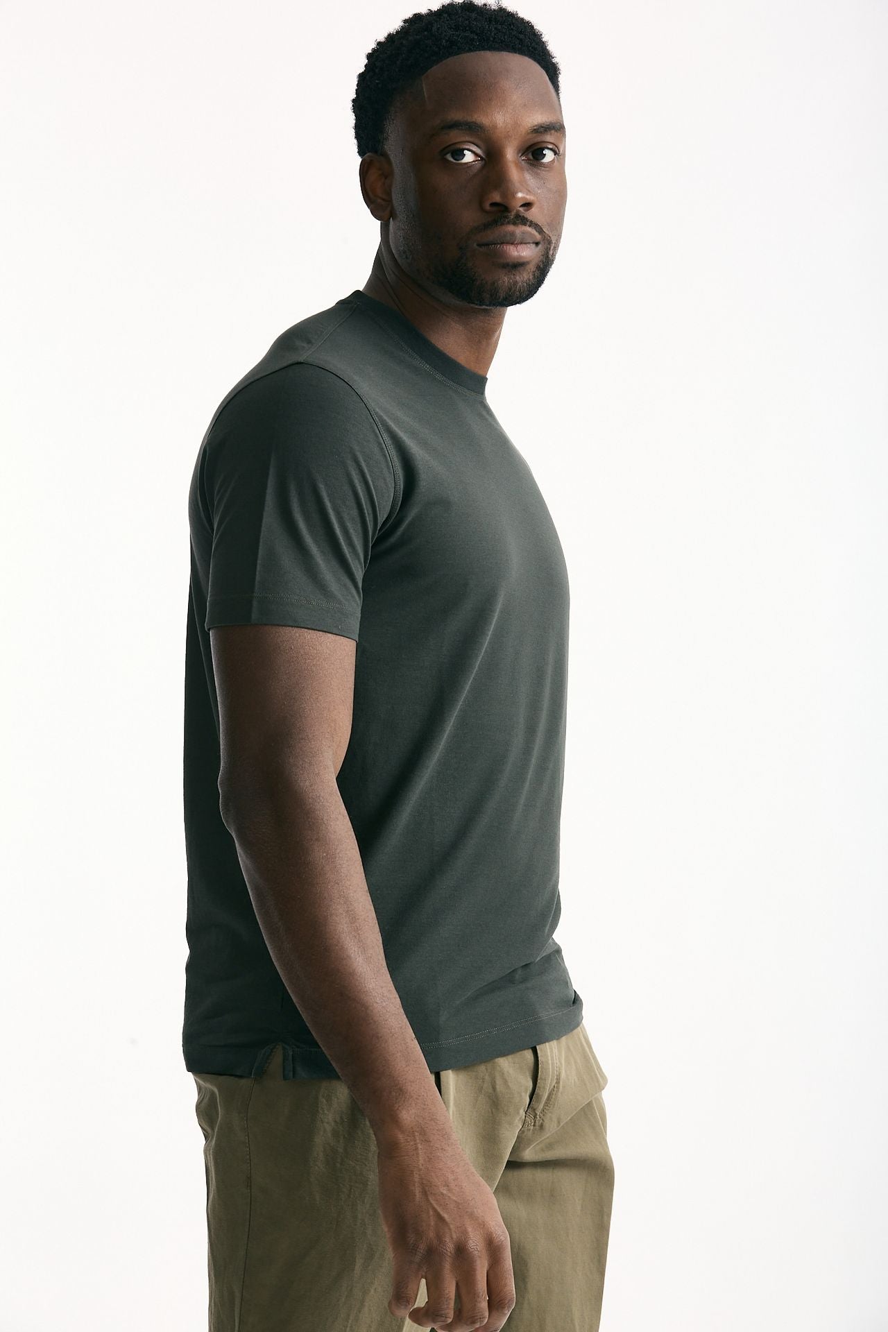 T shirt Icecotton in cotone verde scuro uomo Zanone - 3