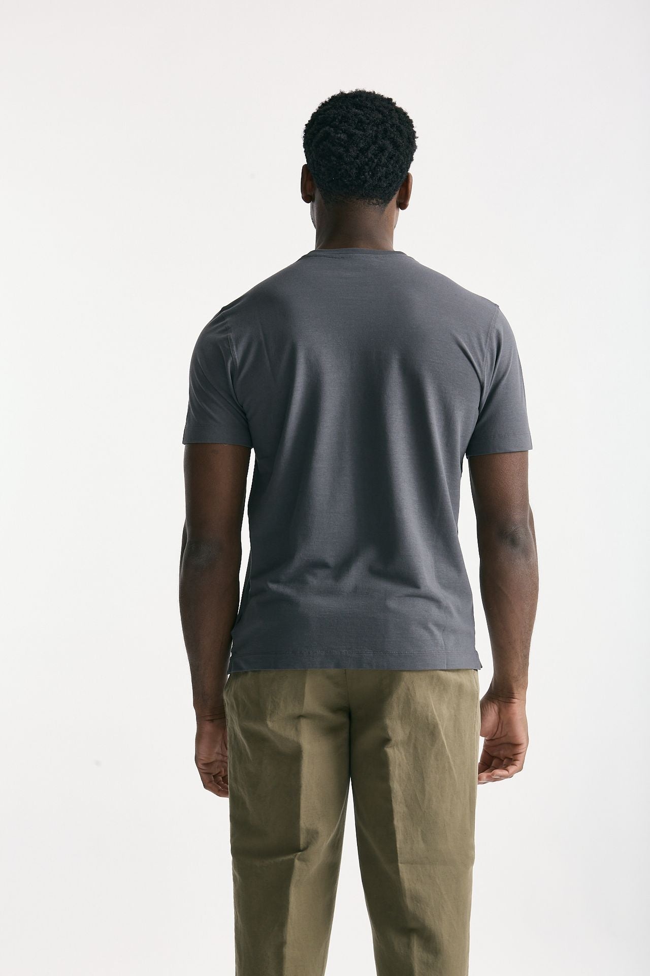T shirt Icecotton in cotone grigio uomo Zanone - 3