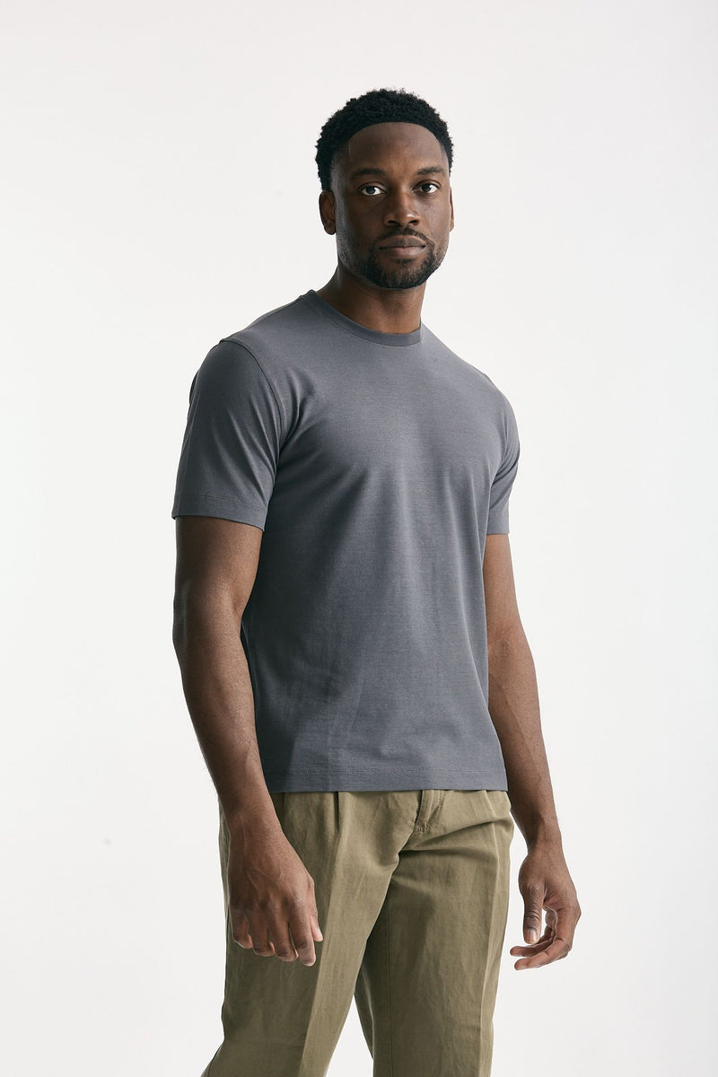 T shirt Icecotton in cotone grigio uomo Zanone - 4