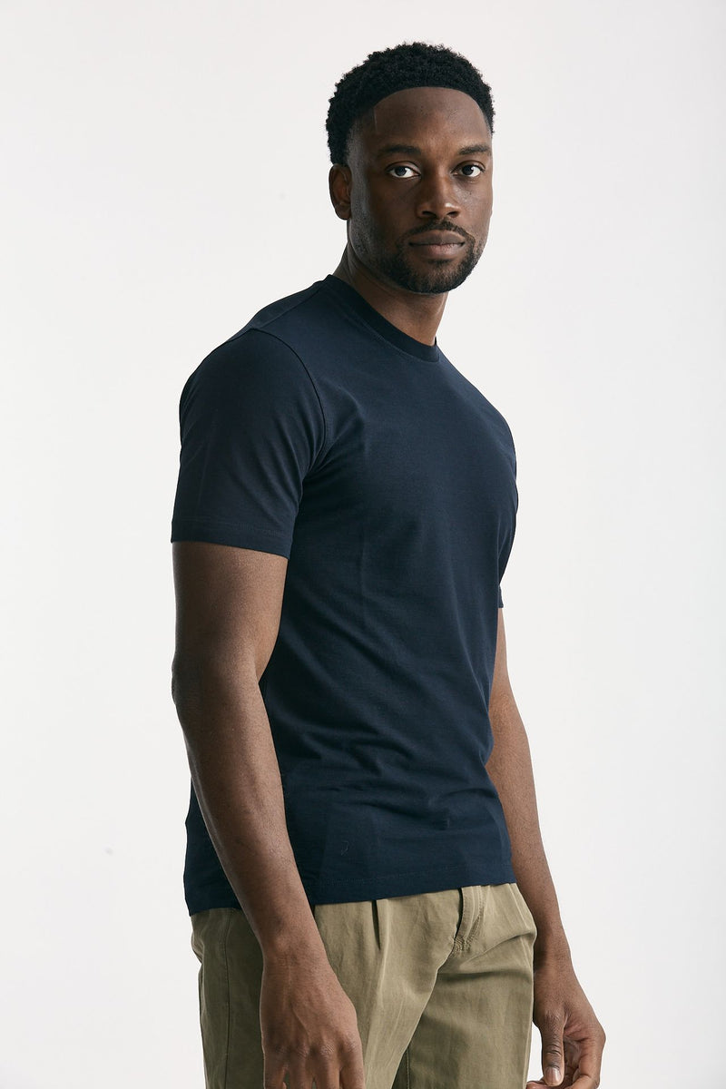 T shirt Icecotton in cotone blu uomo Zanone - 4