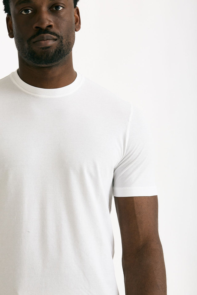 T shirt in cotone bianco Icecotton uomo Zanone - 5