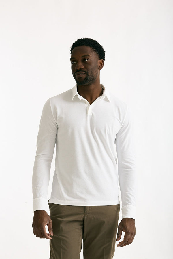 Polo in cotone bianco Icecotton uomo Zanone