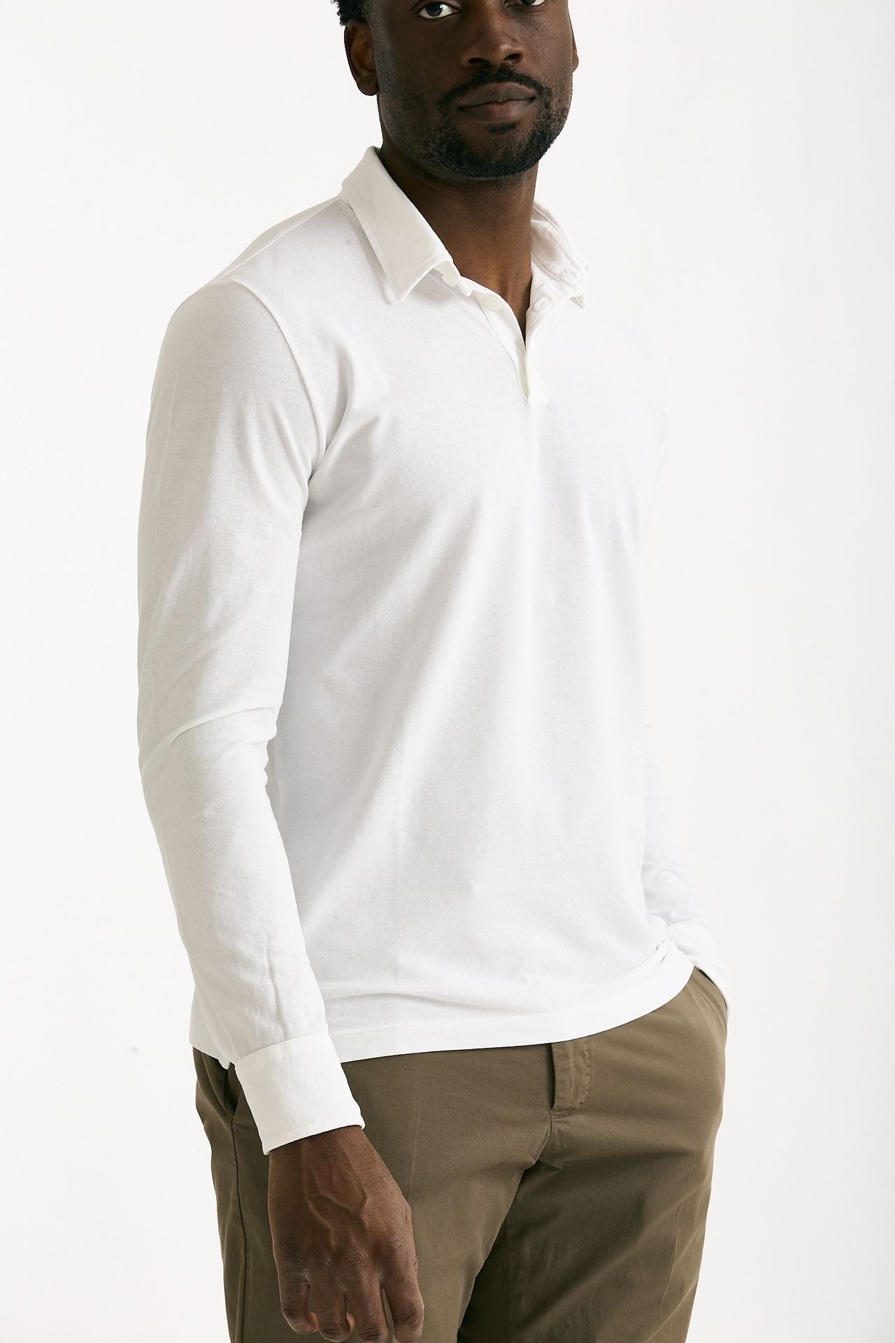 Polo in cotone bianco Icecotton uomo Zanone - 4