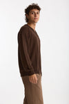 Maglia in lana marrone Scollo a V uomo Atomo factory - 2