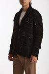 Cardigan in lana e poliammide nero uomo Atomo factory - 4