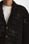 Cardigan in lana e poliammide nero uomo Atomo factory - 5