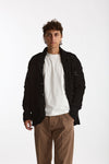 Cardigan in lana e poliammide nero uomo Atomo factory - 6