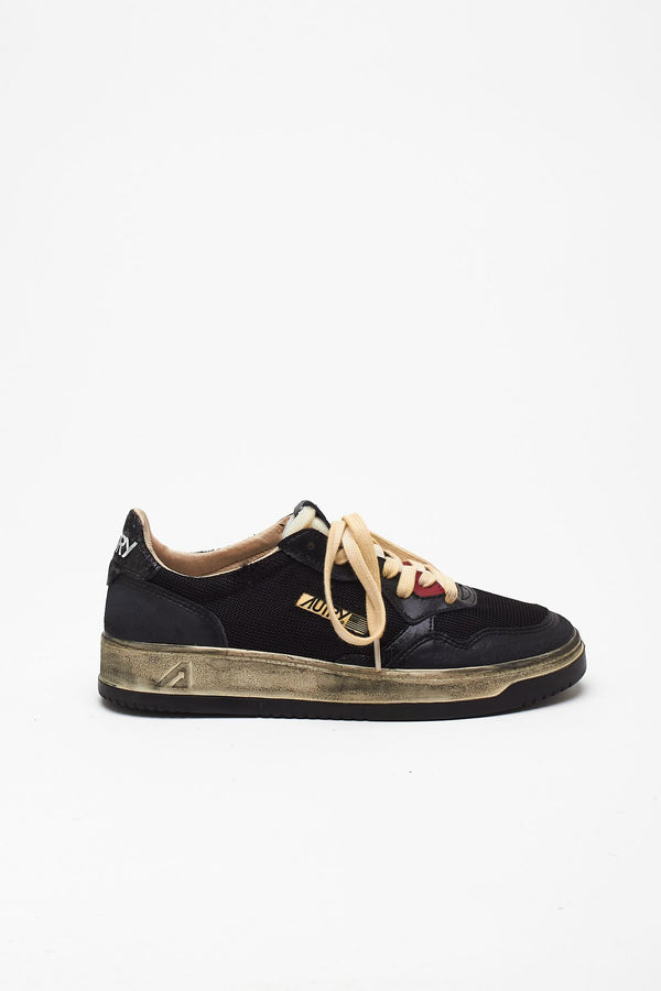 Sneakers SUPER VINTAGE-AULM-KH01 in pelle e mesh uomo Autry