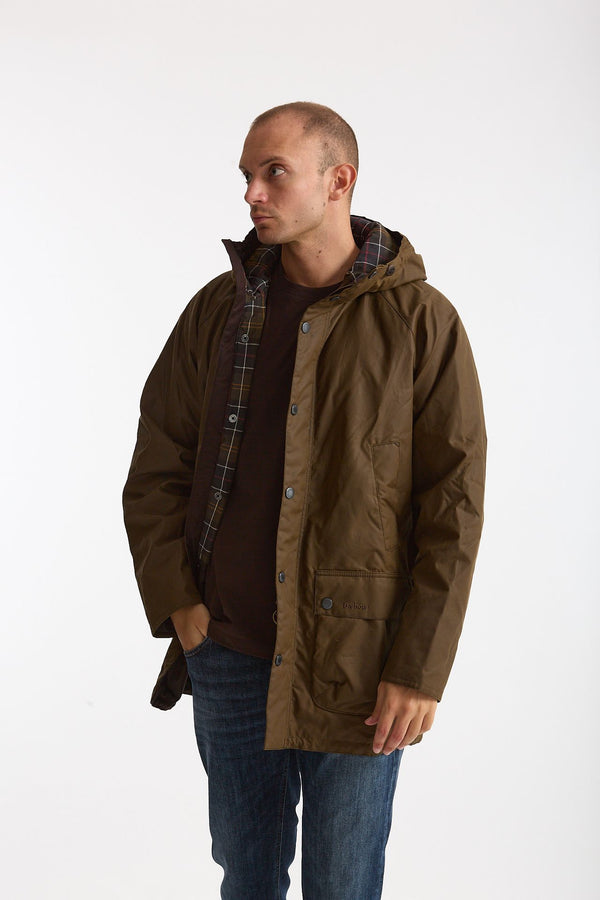 Parka BEDALE WAX PARKA in cotone cerato brown uomo Barbour