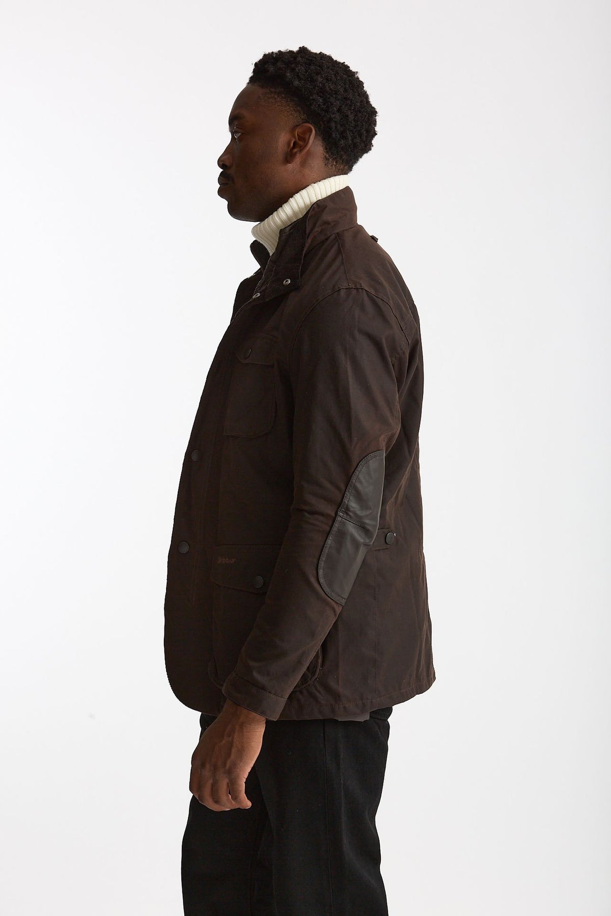 Field jacket OGSTON WAX JACKET in cotone cerato marrone scuro uomo Barbour - 1