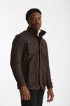 Field jacket OGSTON WAX JACKET in cotone cerato marrone scuro uomo Barbour - 4