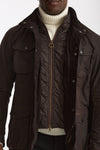 Field jacket OGSTON WAX JACKET in cotone cerato marrone scuro uomo Barbour - 10