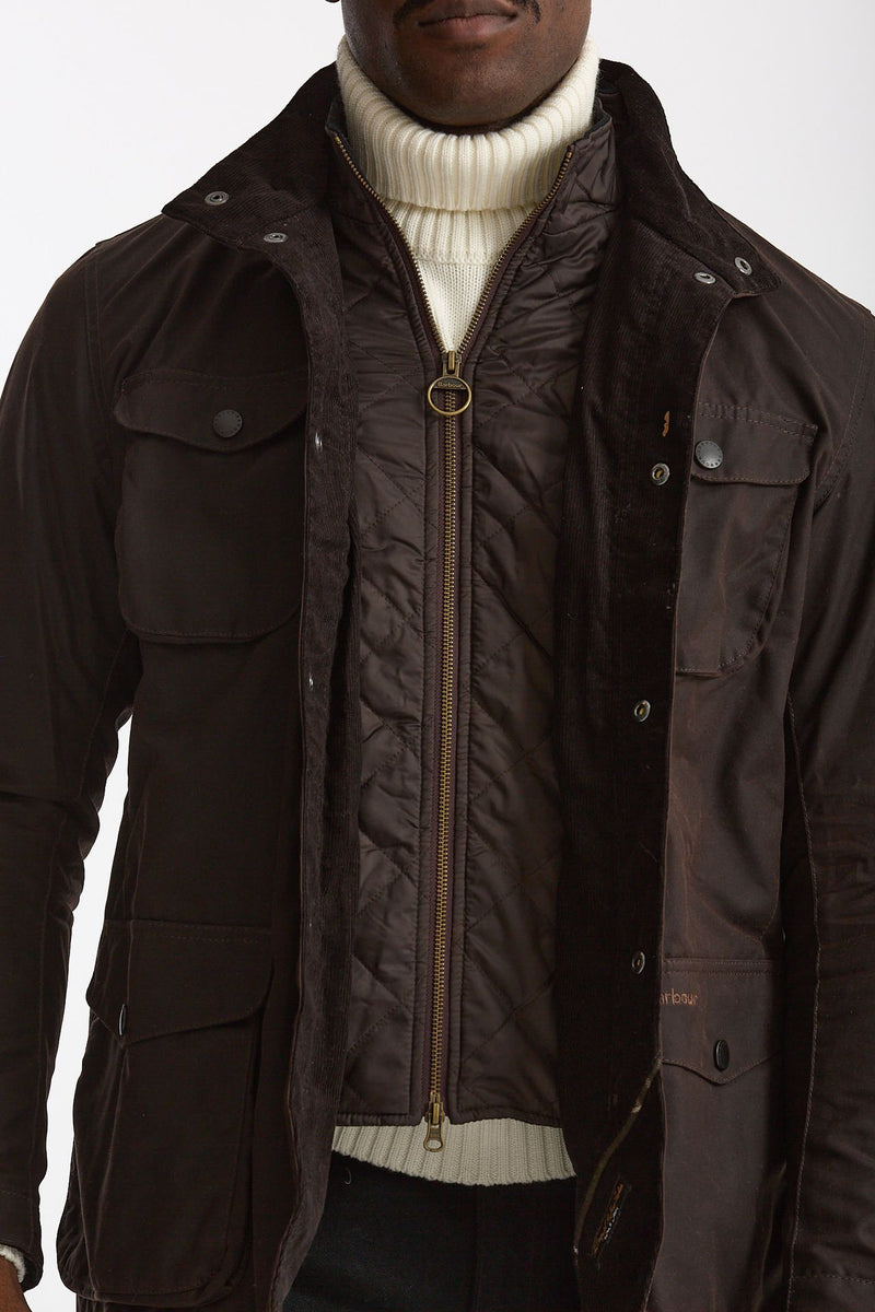 Field jacket OGSTON WAX JACKET in cotone cerato marrone scuro uomo Barbour - 10