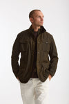 Field jacket OGSTON WAX JACKET in cotone cerato olive uomo Barbour - 1