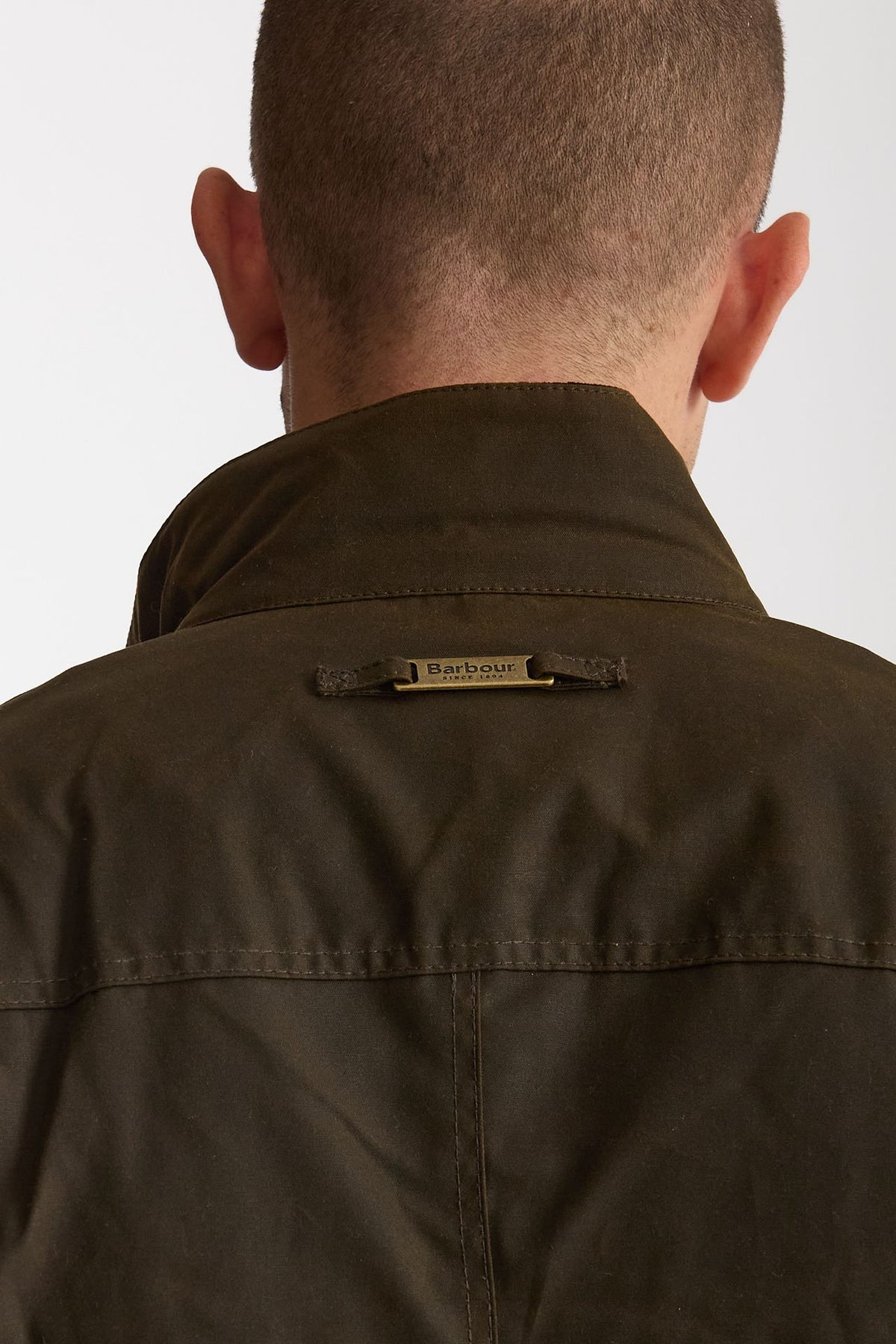 Field jacket OGSTON WAX JACKET in cotone cerato olive uomo Barbour - 7